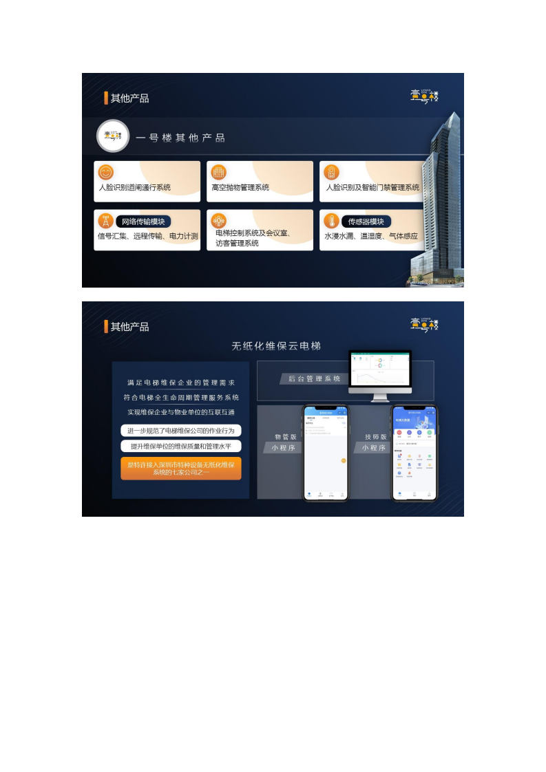 一号楼智慧楼宇建设与服务平台整体解决方案图片